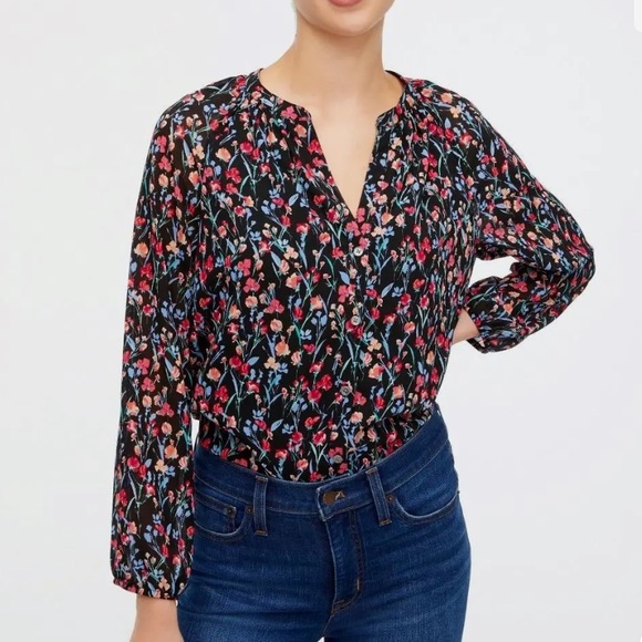 NWT J Crew Raglan Button Front Shirt - Picture 1 of 7